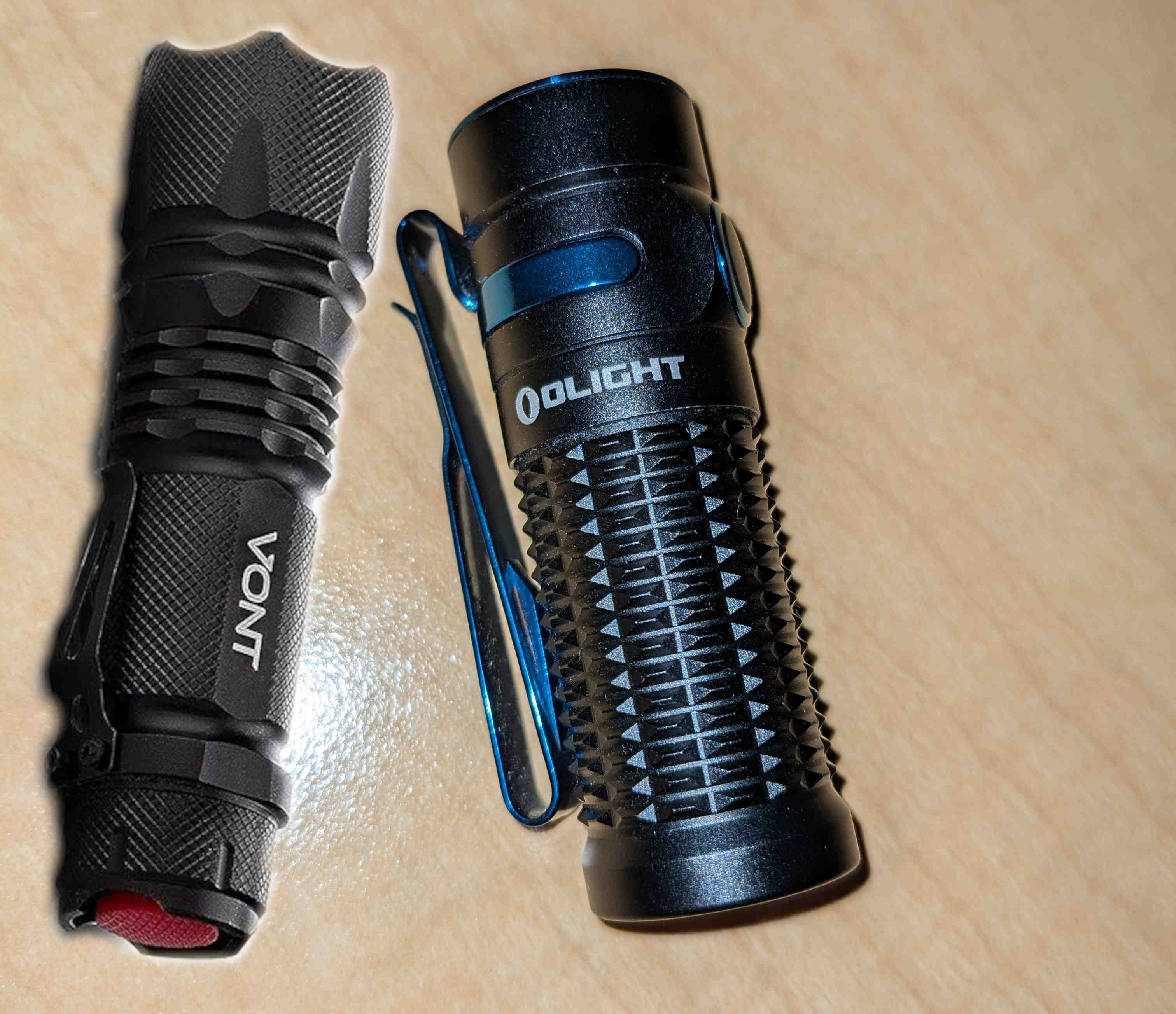 Flashlights - For whatever reason I seem to have misplaced my old Vont flashlight so I just cropped in the image from Amazon instead.